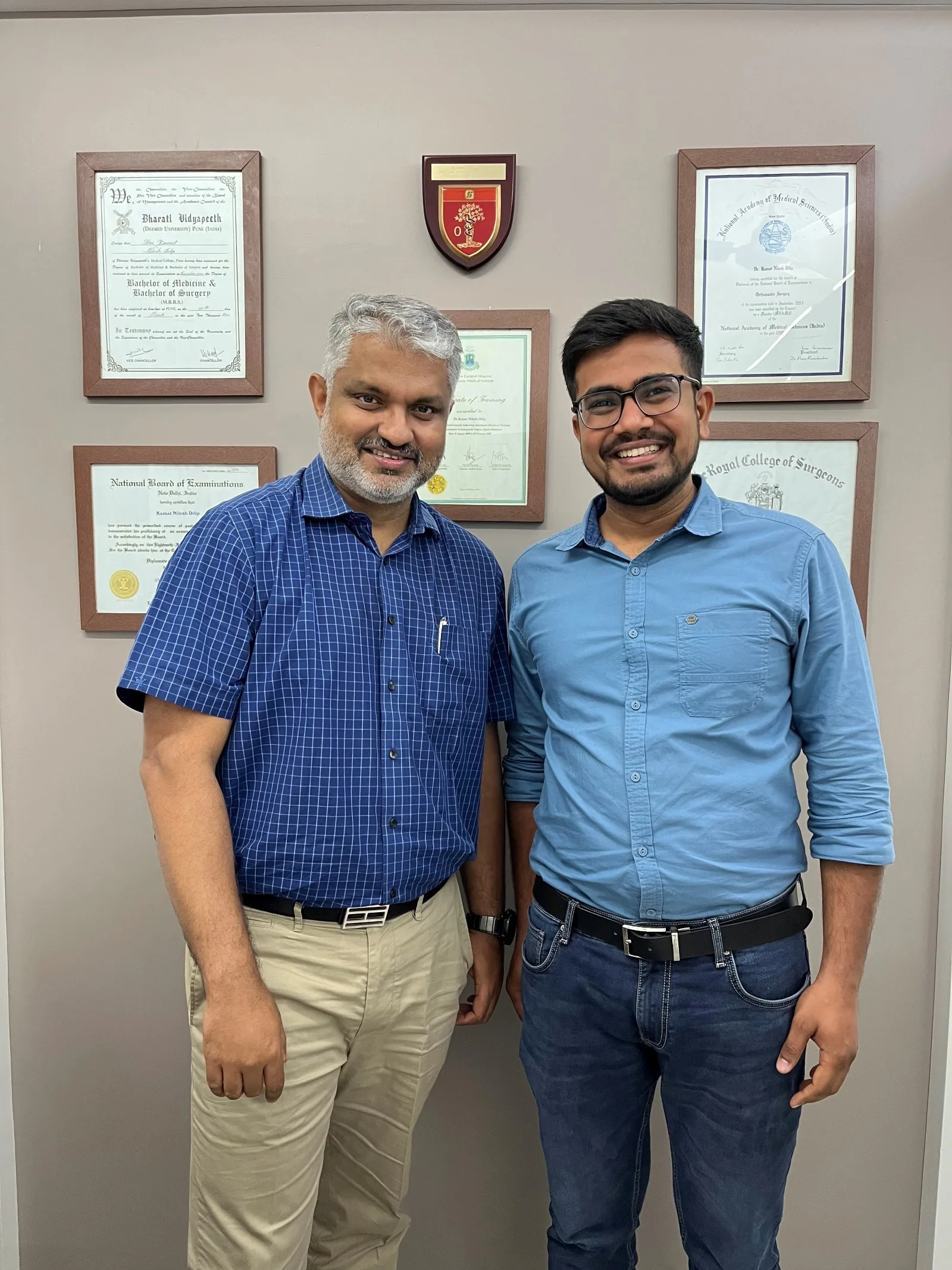 Dr. Prasanna Shah with an orthopaedic colleague