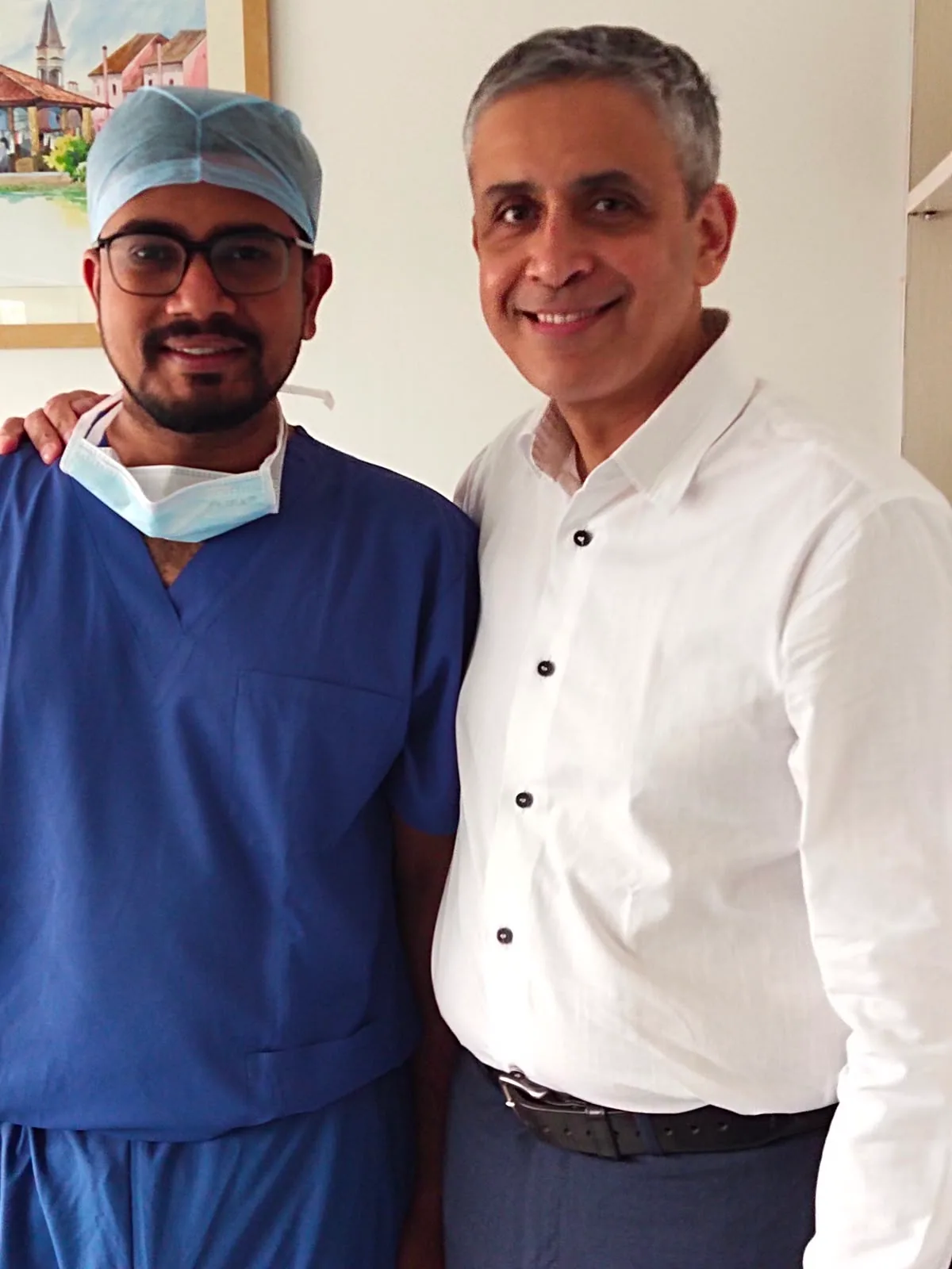 Dr. Prasanna Shah with a senior orthopaedic specialist